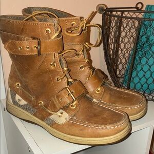 Sperry lace up boots